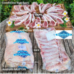 Mutton CHOPS 3/4 & 1 inch - daging iga domba frozen Australia MIDFIELD (price/pack 600g)